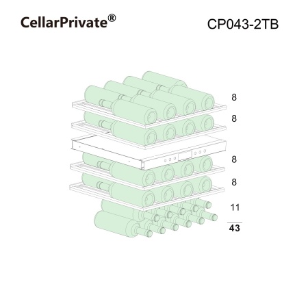 Винный шкаф Cellar Private CP043-2TB